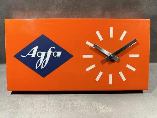 Agfa werbetafel mit uhr - agfa,